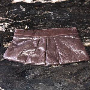 NWOT Brown Pleather Clutch